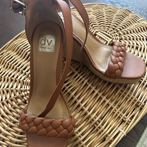 DV by Dolce Vita Women's Brown Braided Wedges
